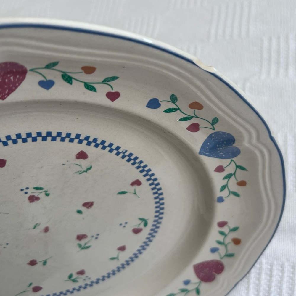 Set of 3 Newcor Legacy Hearts Stoneware Dinner Plates 10.5” Vintage - Picture 12 of 14